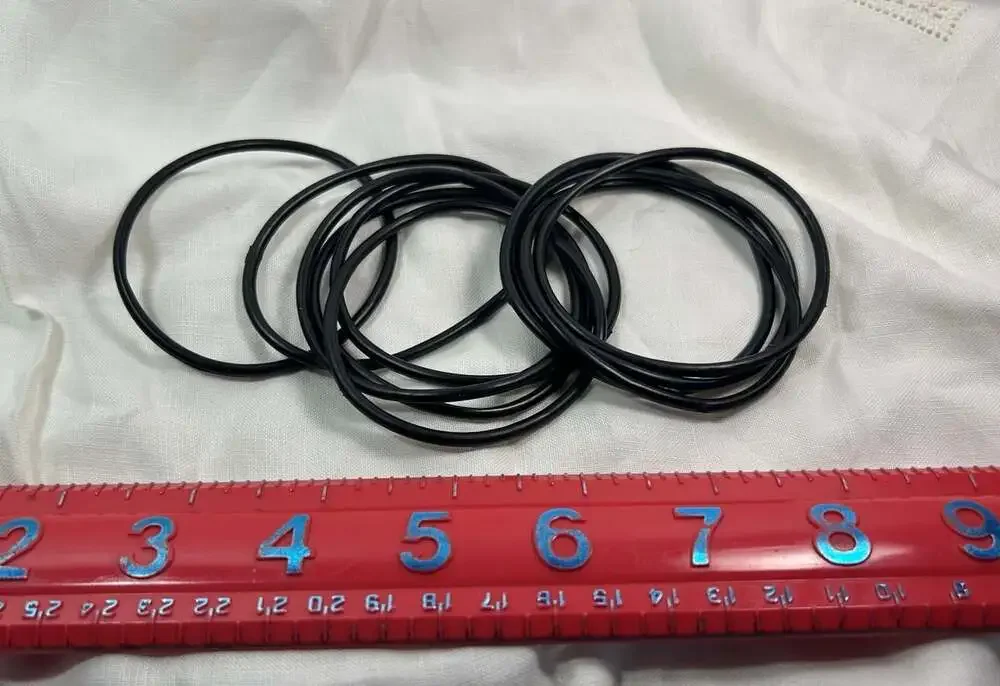 Matt black jelly bangle bracelets 10